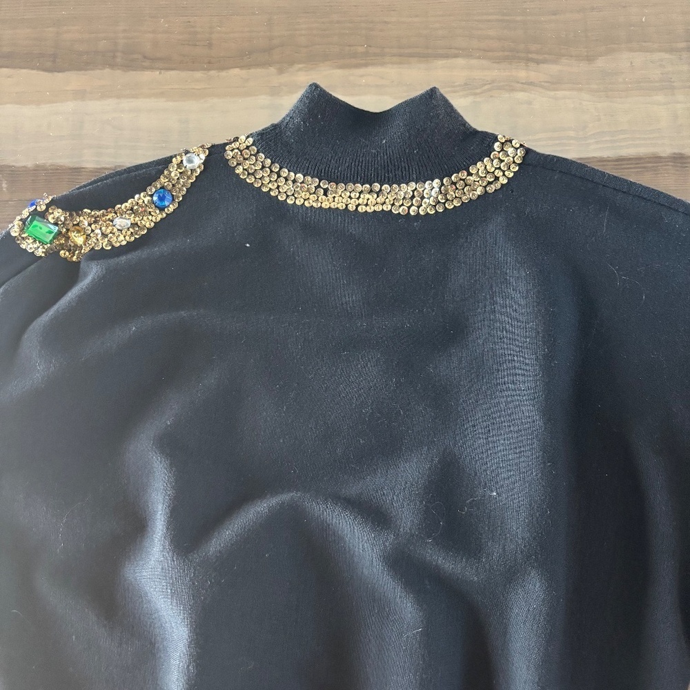 Lily Rubin VINTAGE Embellished 100% wool sweater - Picture 7 of 8